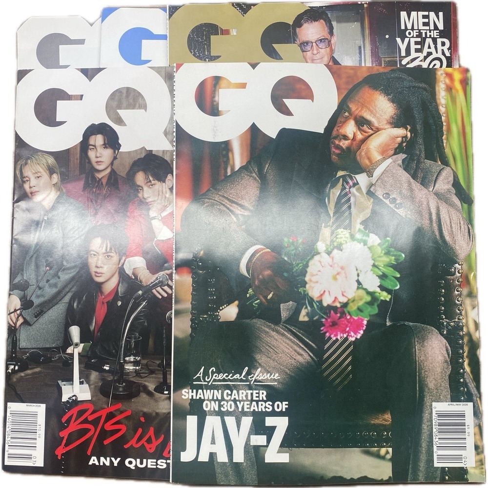 GQ Magazine Bundle Lot 5 2026 Jay-z BTS Mens Fashion Sports